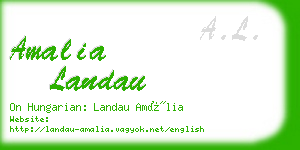 amalia landau business card